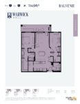 A floor plan for a two bedroom apartment.