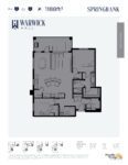 A floor plan for a two bedroom apartment at warwick springbank.